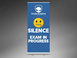 Zip It Emoji Exam Pull-Up Banner